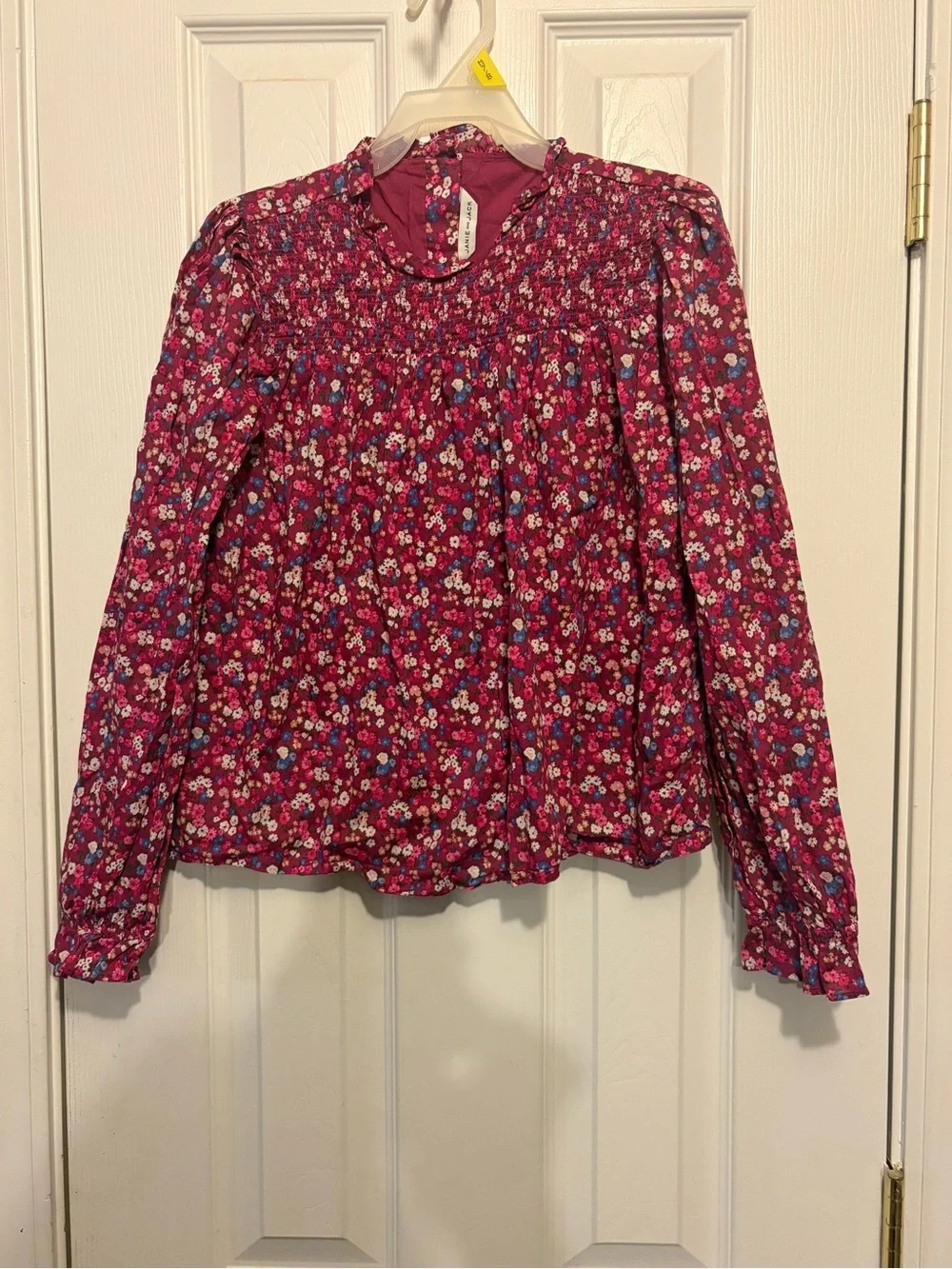 Janie and Jack Girls👧🏻 Berry Ditsy Floral💐Smocked Blouse👚Sz 12